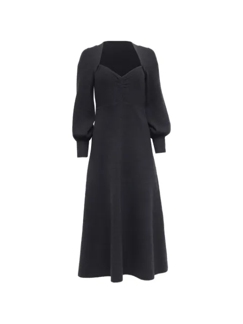 SANDRO 2020s sweetheart-neck puff-sleeve dress