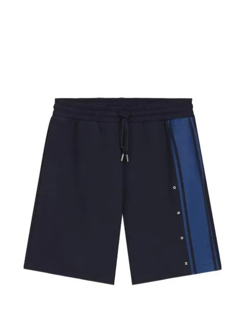 HUGO logo-print side-stripe shorts