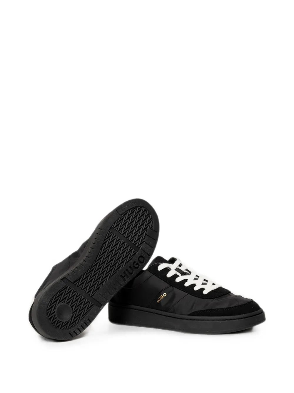 HUGO Neston logo-print panelled sneakers Zwart