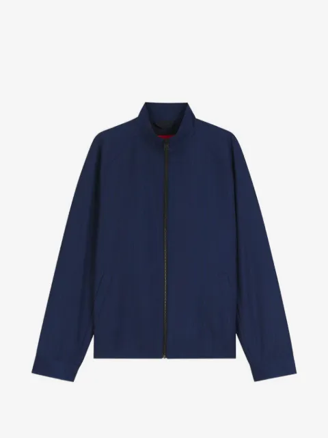 HUGO Kamilo slim-fit jack met krijtstreep en scheerwol