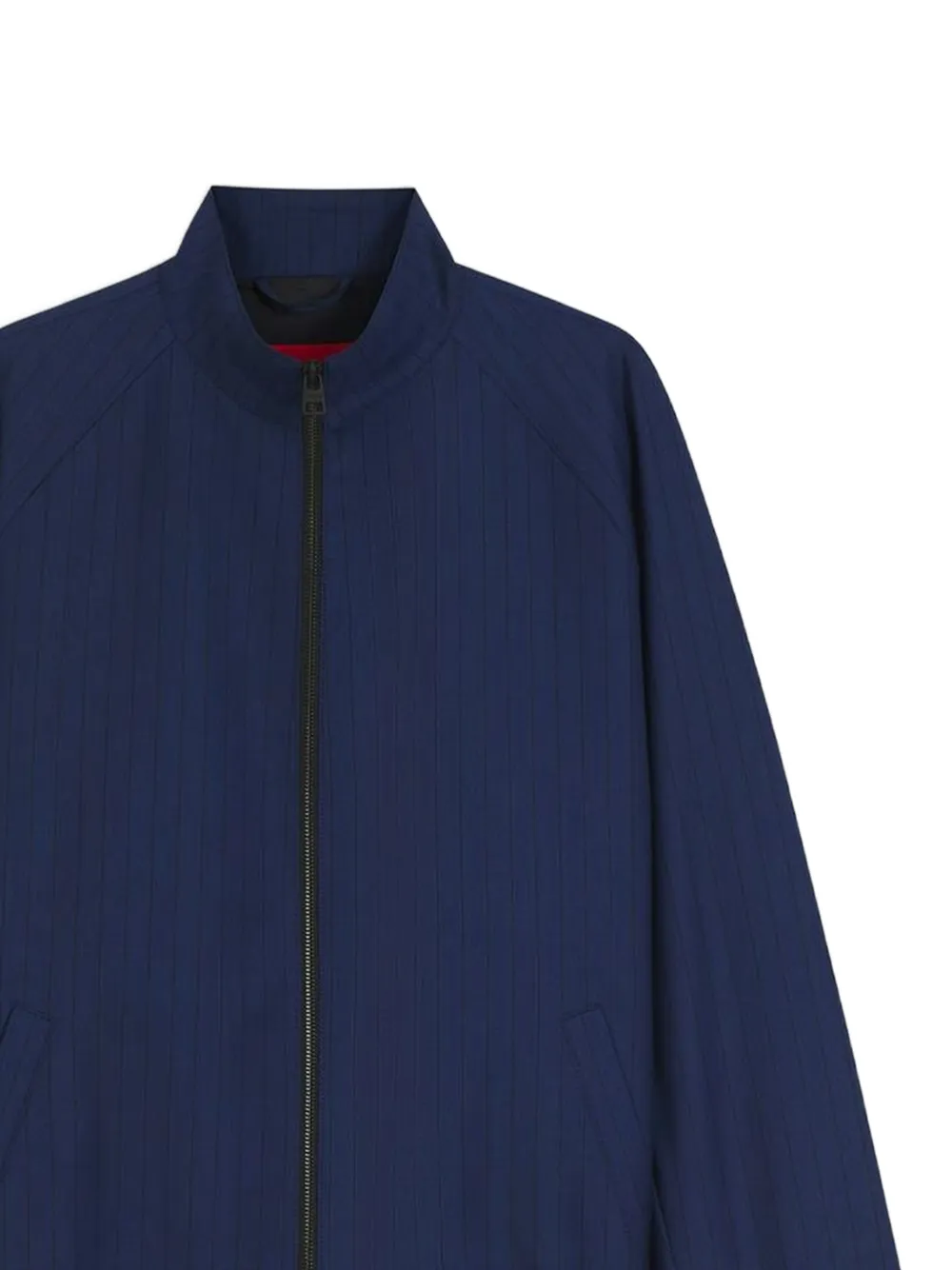 HUGO Kamilo slim-fit jack met krijtstreep en scheerwol Blauw