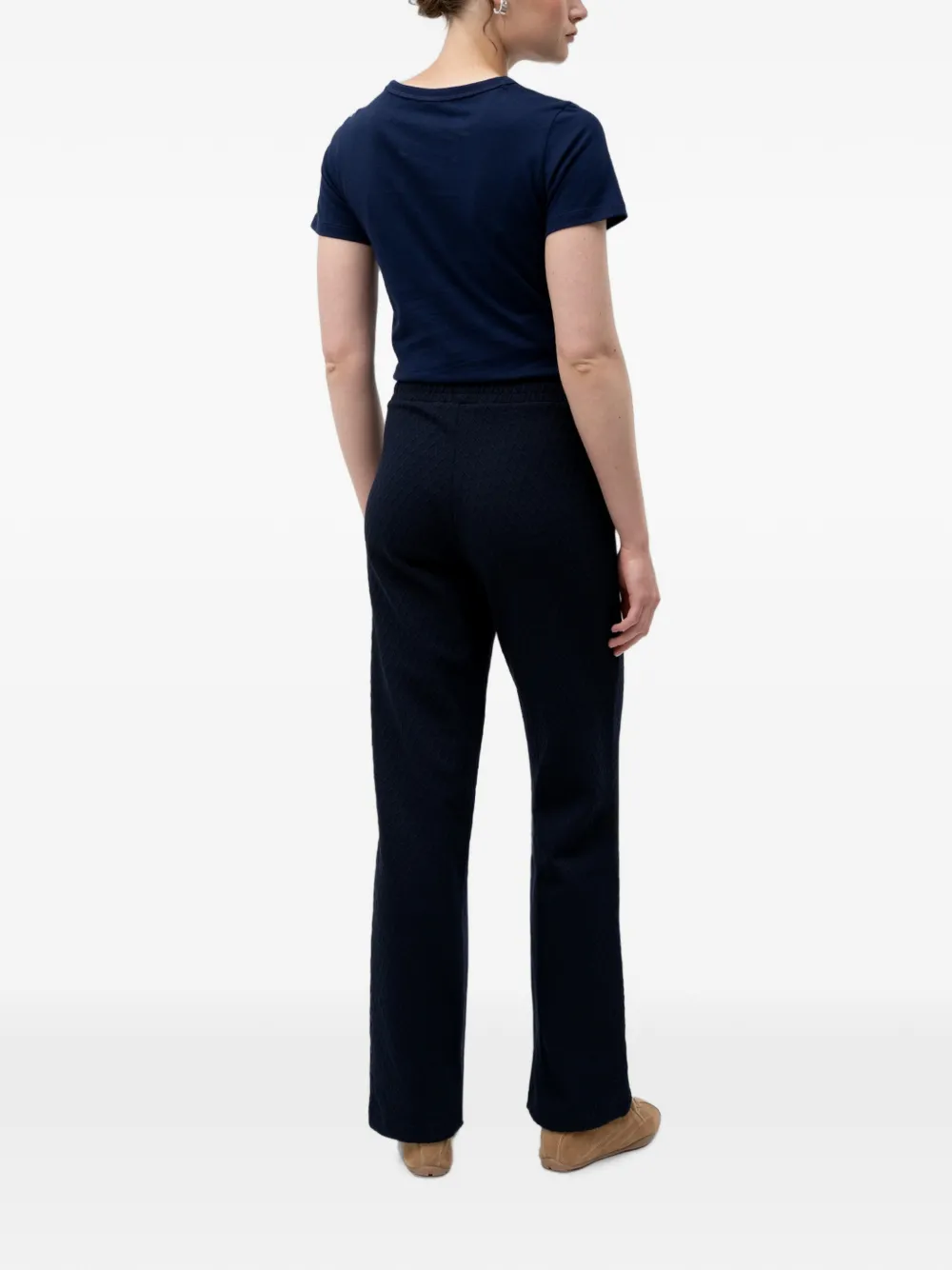 HUGO Madrid straight trainingsbroek met diamanten jacquard Blauw