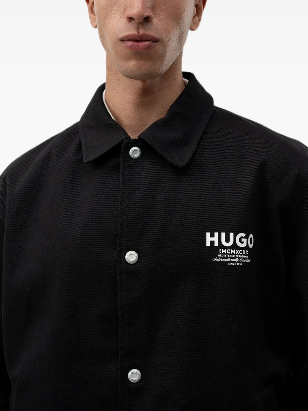 HUGO Jack met logoprint Zwart