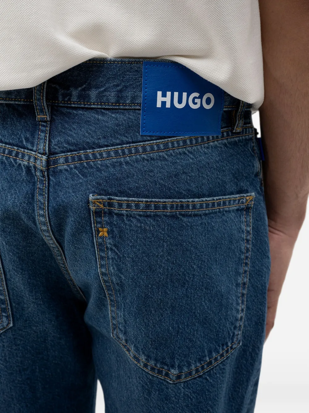 HUGO Straight jeans Blauw