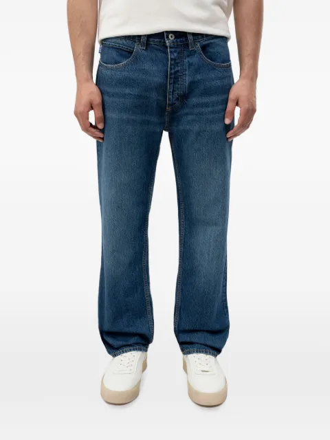 HUGO logo-patch straight-leg jeans