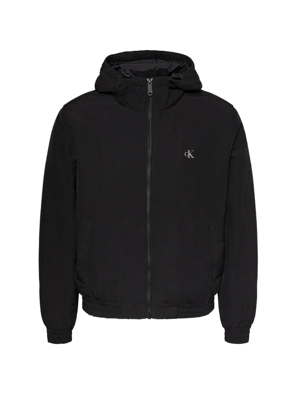 Calvin Klein Jeans Kapuzenjacke mit Logo-Stickerei - Schwarz