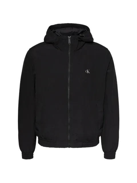Calvin Klein Jeans logo-embroidered hooded jacket