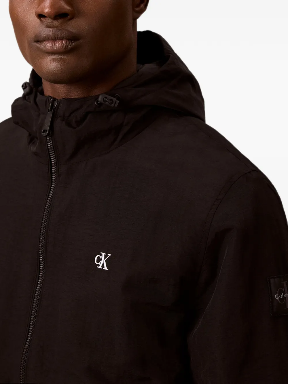 Calvin Klein Jeans Jack met geborduurd logo Zwart