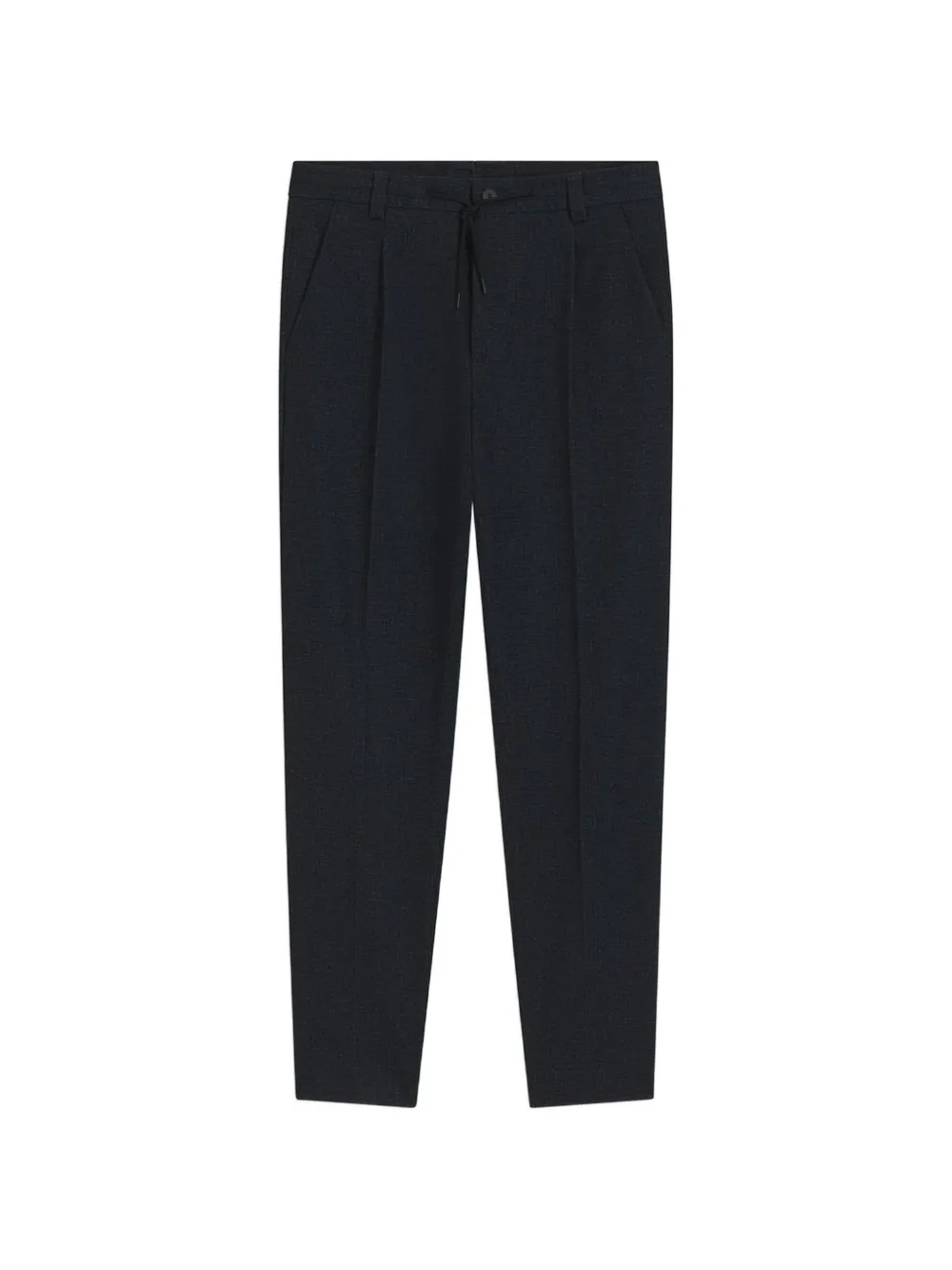 HUGO Teagan261X-H modern-fit pants in micro-printed stretch fabric - Blau