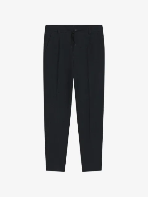 HUGO Teagan261X-H modern-fit pants in micro-printed stretch fabric