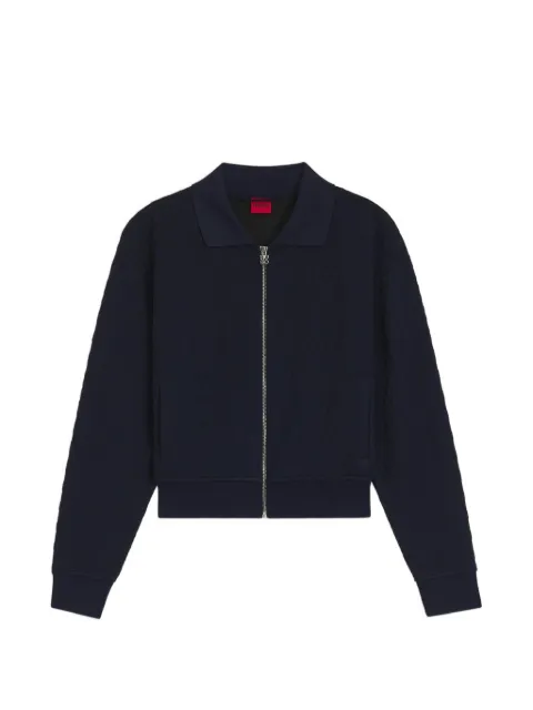 HUGO Dadrid zippered sweatshirt with stacked-logo puller