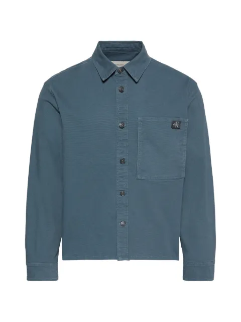 Calvin Klein logo-patch button-up jacket