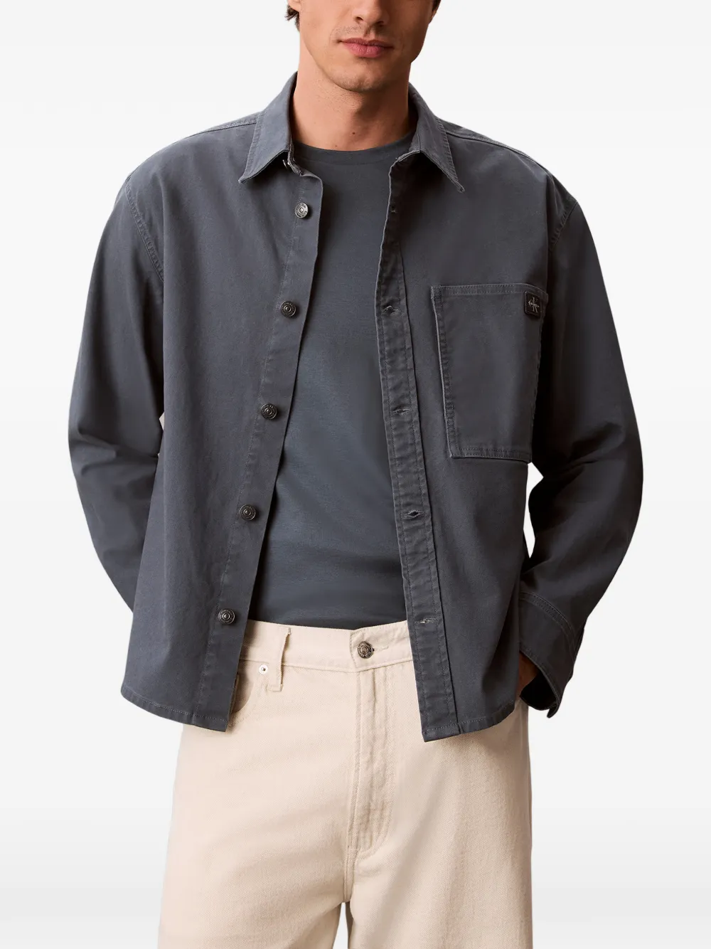 Calvin Klein Jack met logopatch Blauw