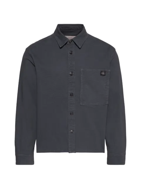 Calvin Klein logo-patch button-up jacket