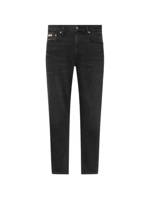 Calvin Klein logo-patch straight-leg jeans