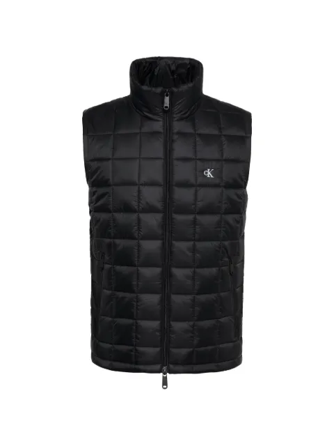 Calvin Klein grid-quilted logo gilet