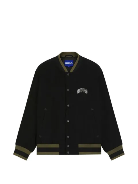 HUGO corduroy logo-patch jacket
