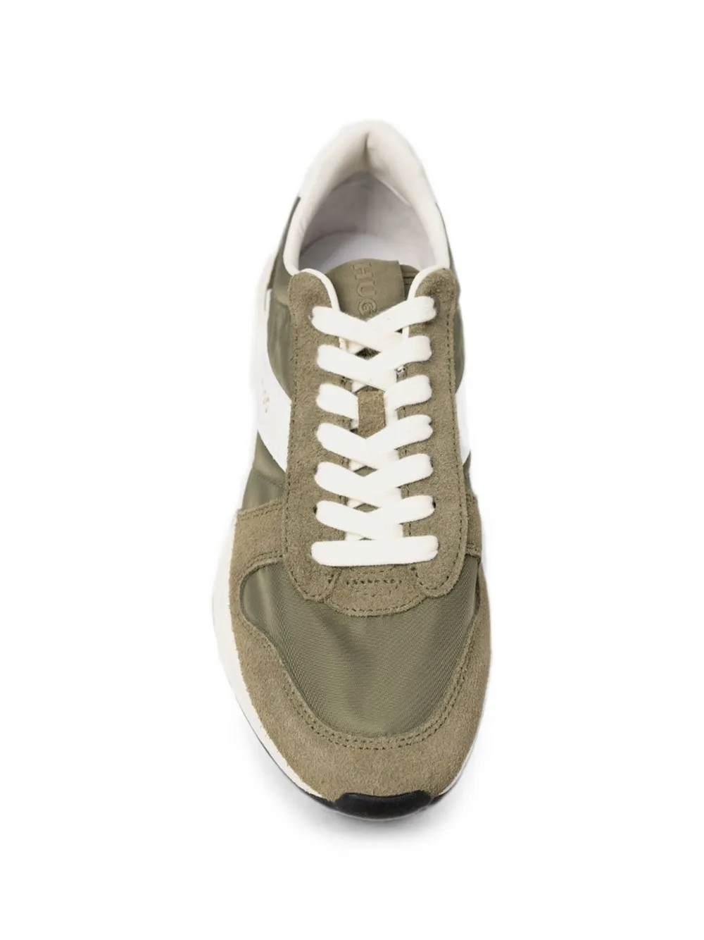 HUGO Nymf sneakers with suede trim and logo details Groen