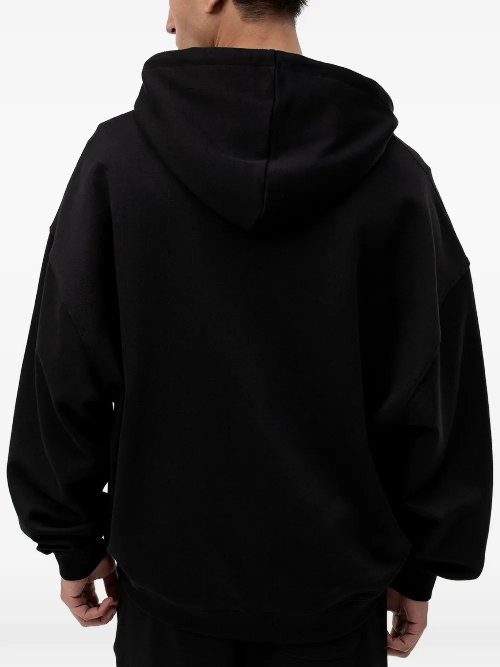 HUGO graphic-print zip-up hoodie Zwart