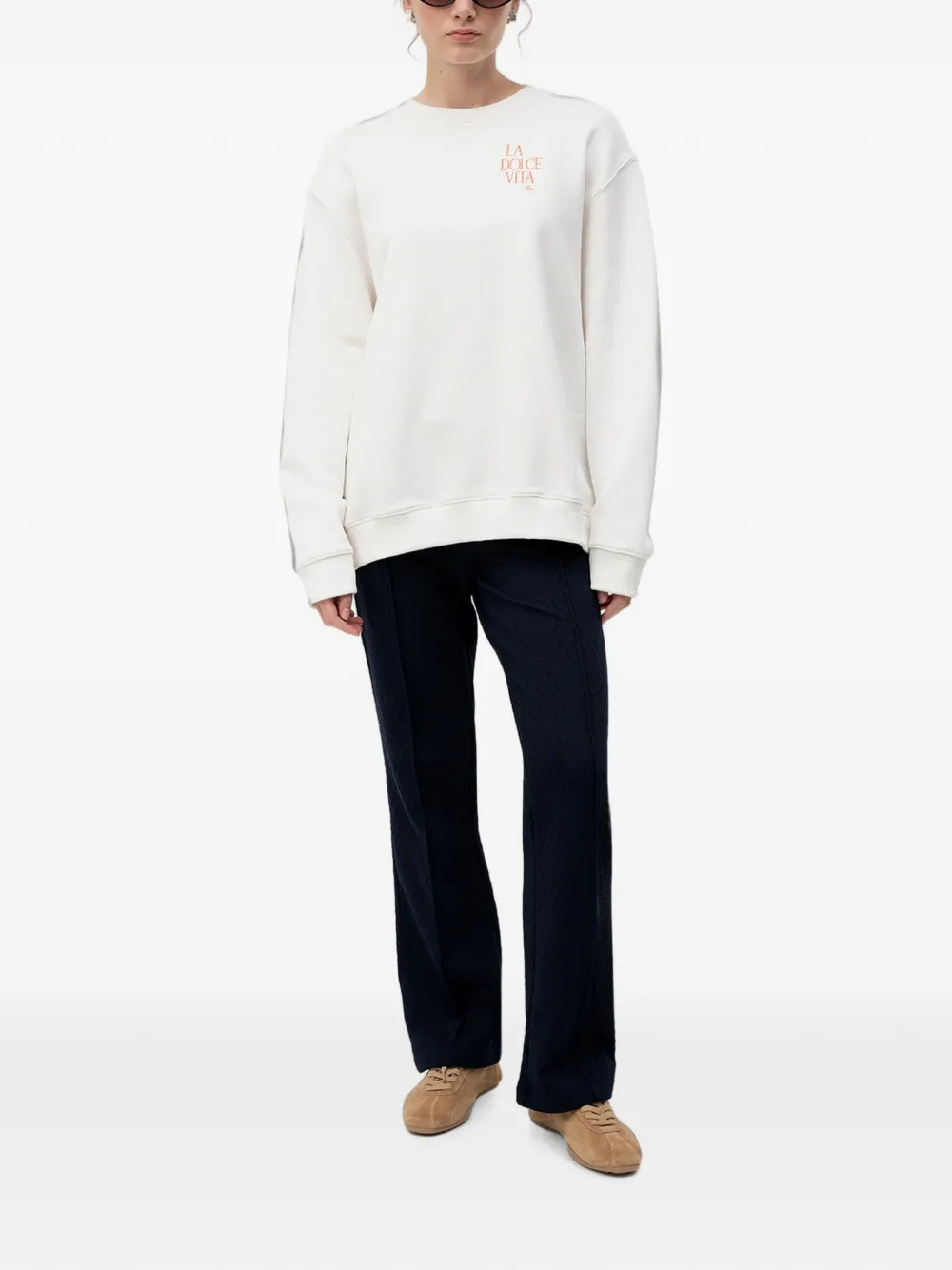 HUGO Sweater met tekst Wit