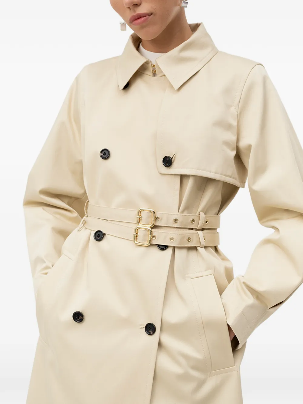 HUGO Mariane Trenchcoat mit Gürtel - Nude