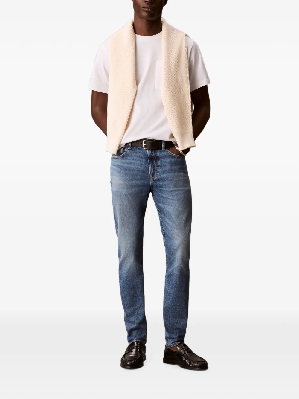 Calvin Klein Jeans met vervaagd effect Blauw