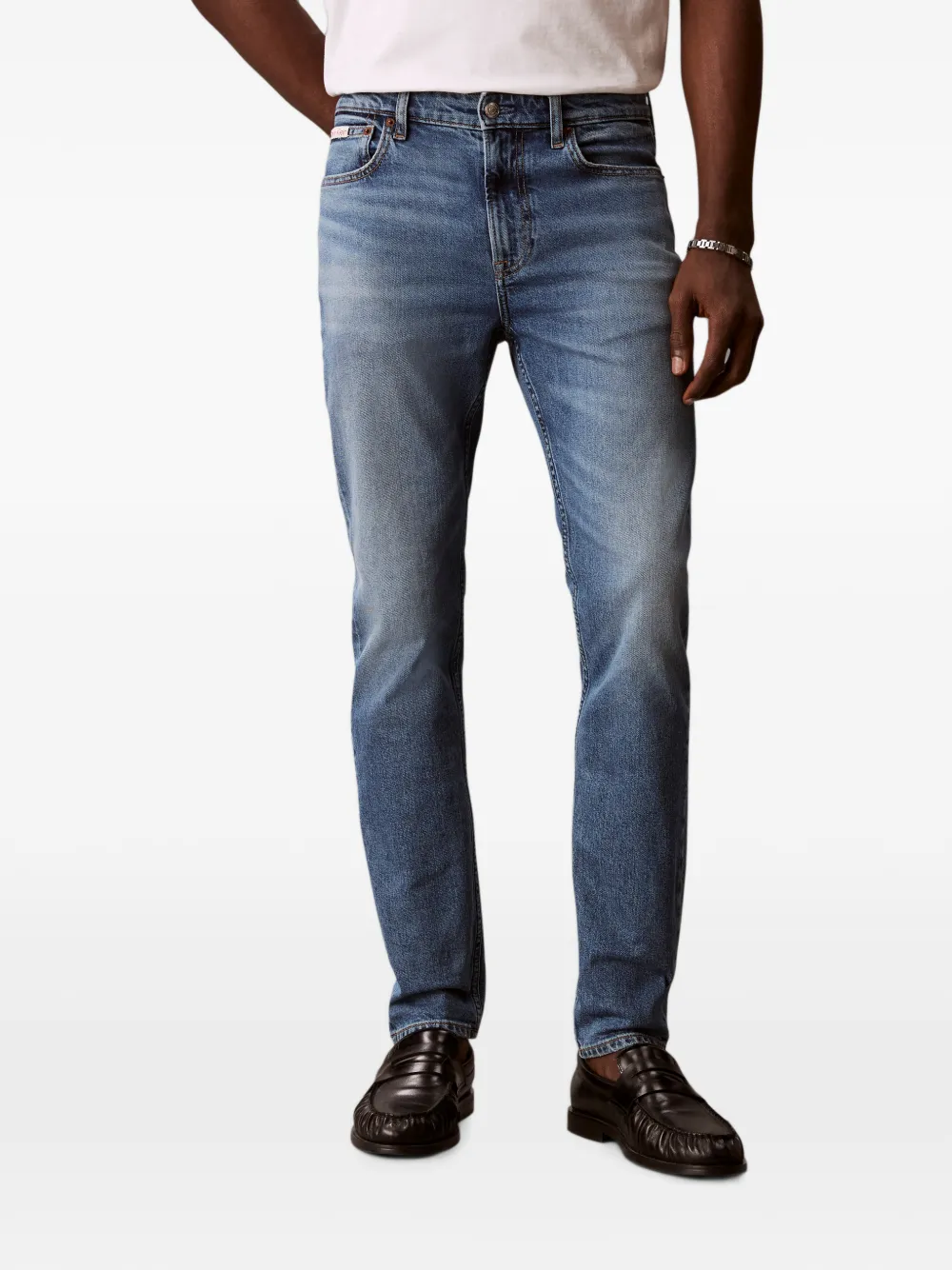 Calvin Klein Jeans met vervaagd effect Blauw