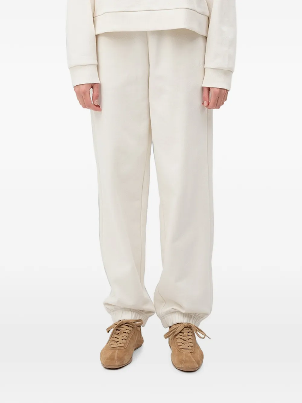 HUGO Nuembrie B relaxed-fit cotton joggers with embroidered-logo - Toni neutri