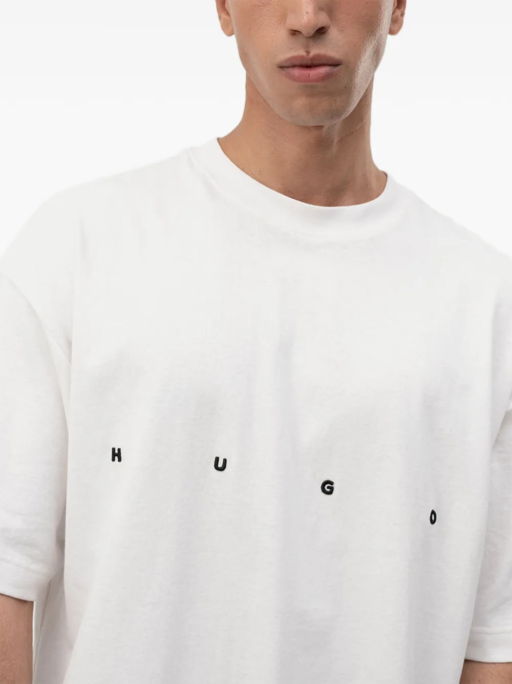 HUGO T-shirt met print Wit