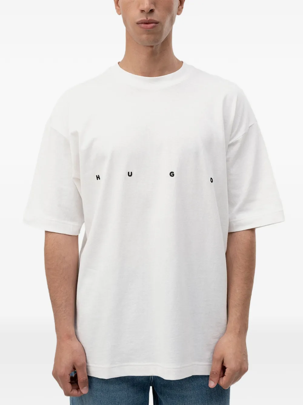 HUGO T-shirt met print Wit
