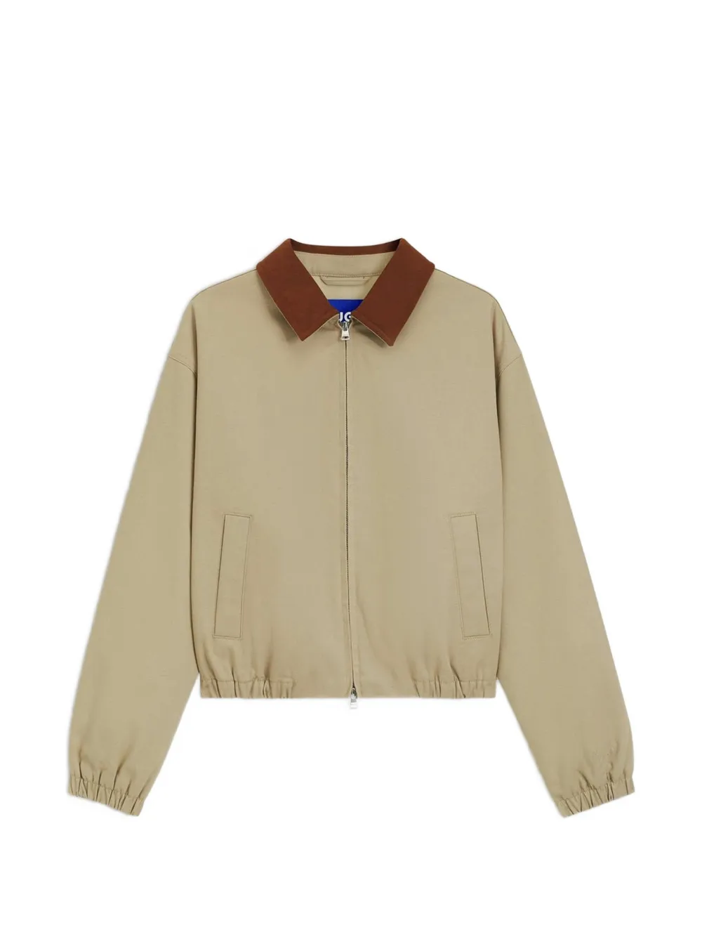 HUGO Falter-1_B stretch-cotton jacket with contrast corduroy-collar - Nude