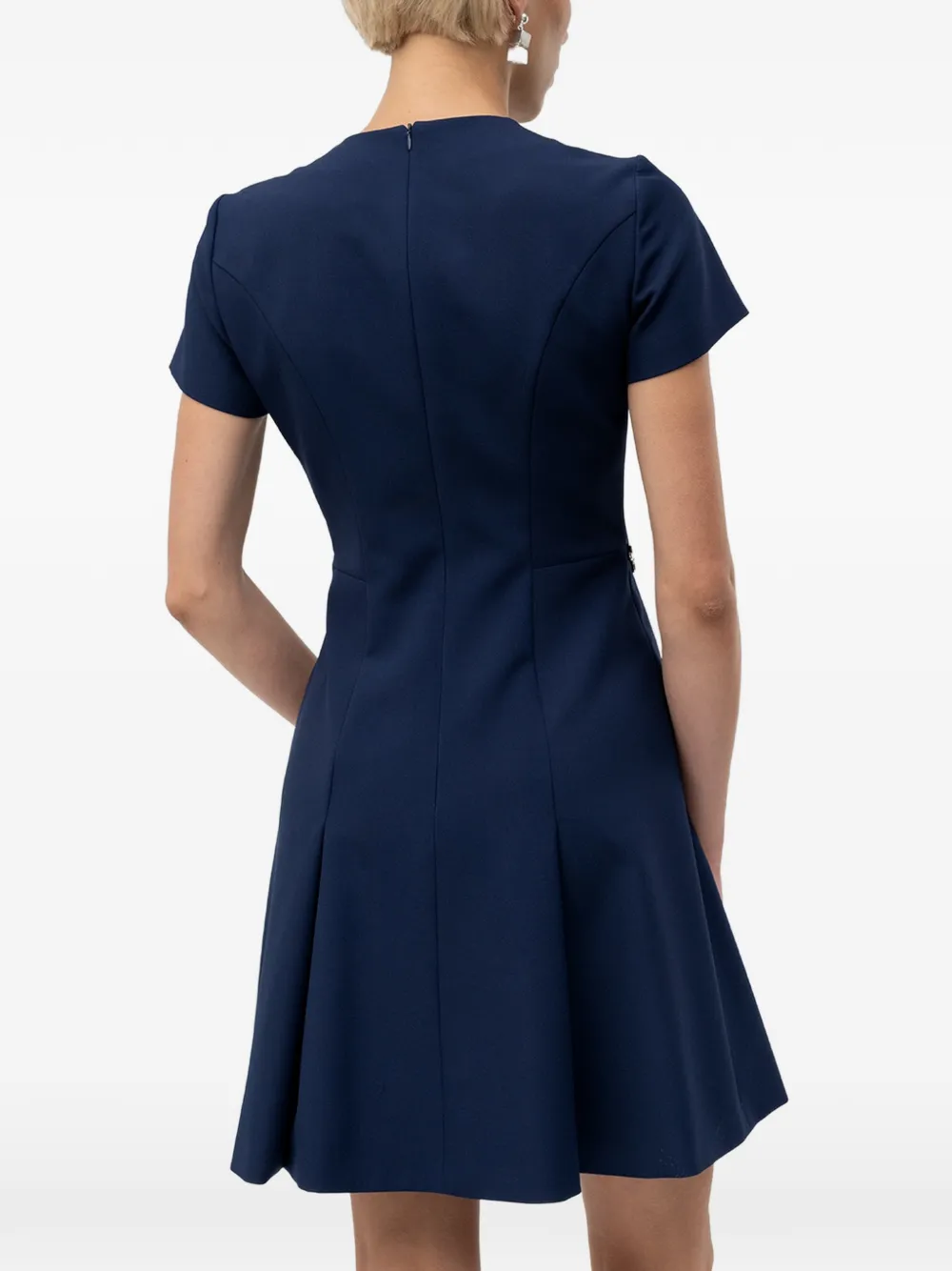 HUGO Mini-jurk met kettingdetail en korte mouwen Blauw