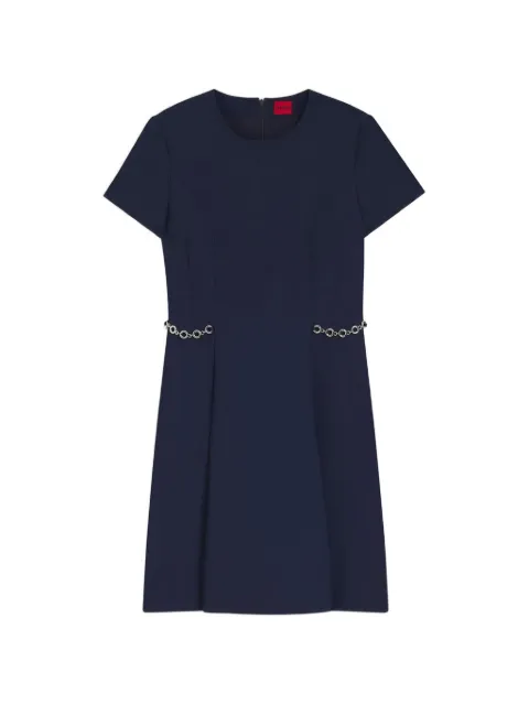 HUGO chain-detail short-sleeve mini dress