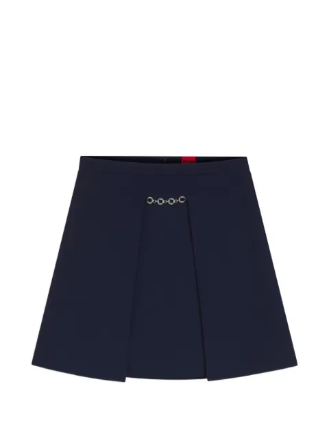 HUGO chain-detail pleated mini skirt