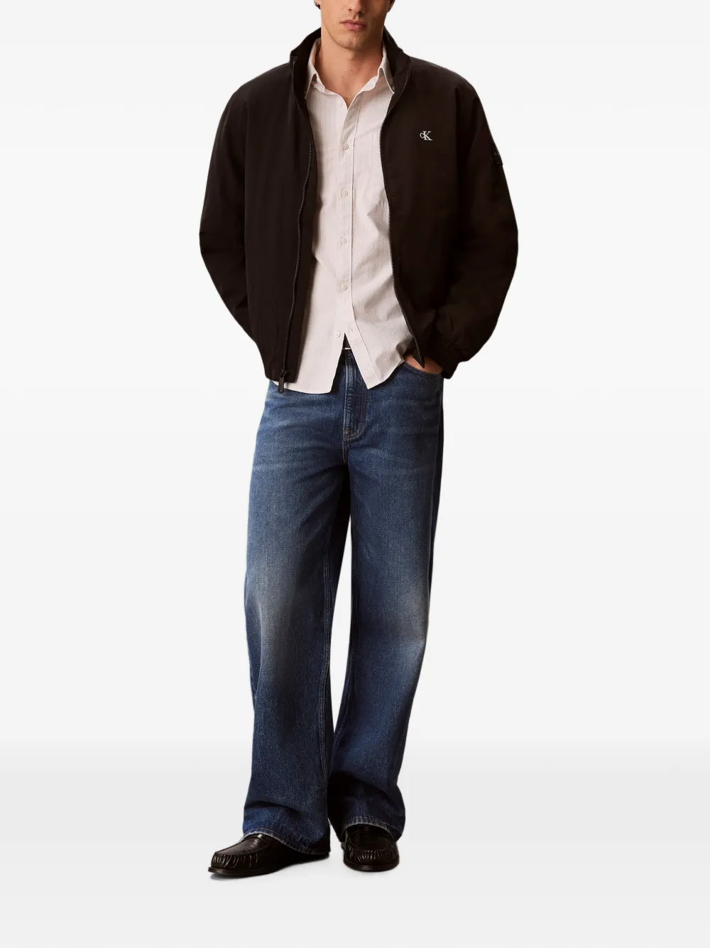 Calvin Klein Jack met geborduurd logo Zwart