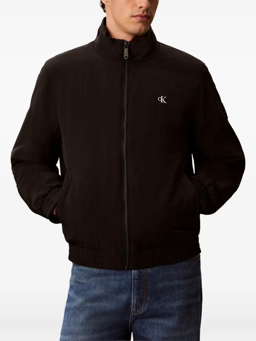 Calvin Klein Jack met geborduurd logo Zwart