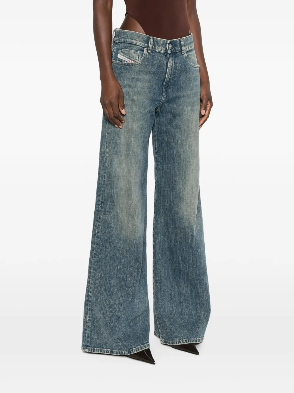 Diesel Flared jeans Blauw
