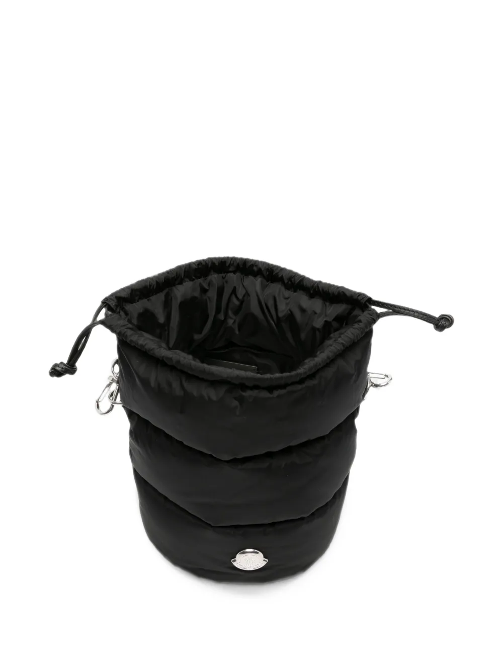 Moncler Caradoc gewatteerde bucket-tas met trekkoord Zwart