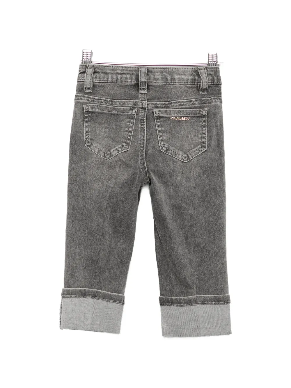 TWINSET Kids Jeans met omgeslagen cuffs Grijs
