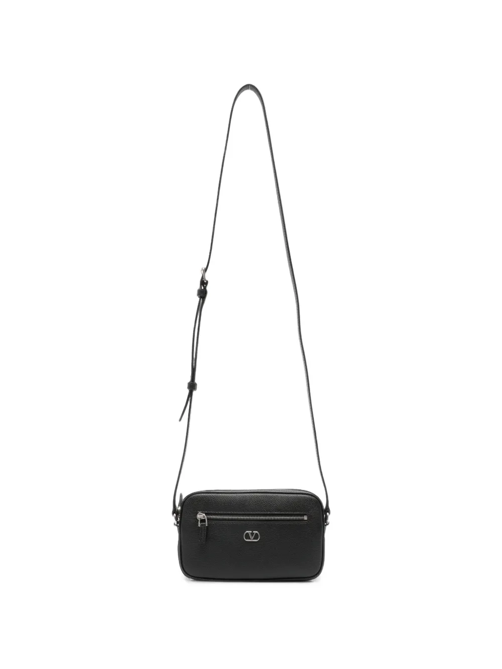 Valentino Garavani VLogo Signature leather shoulder bag - Nero