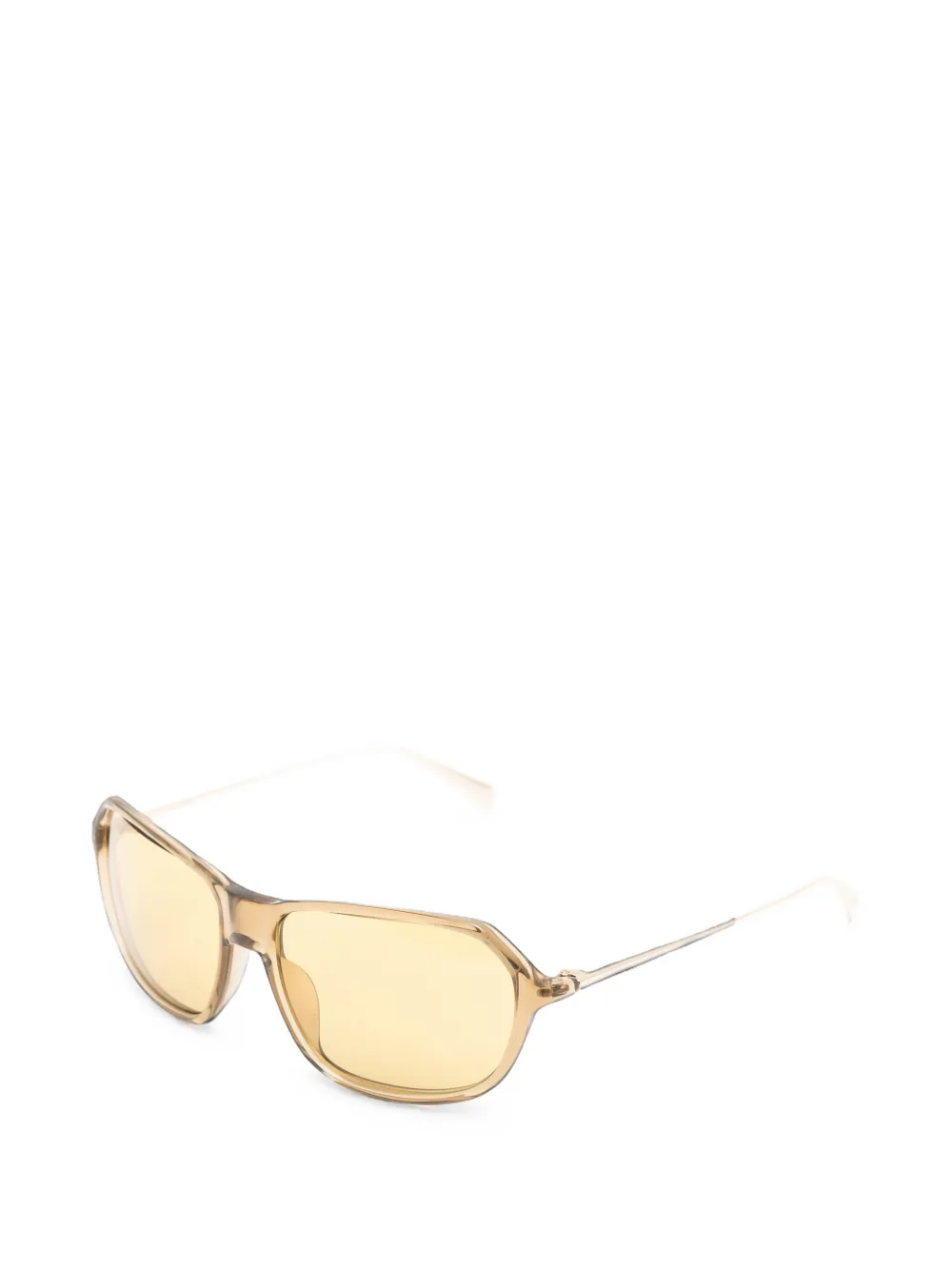 Jacquemus Zonnebril met geometrisch montuur Beige