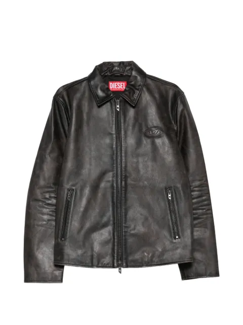 Diesel Oval D leather jacket
