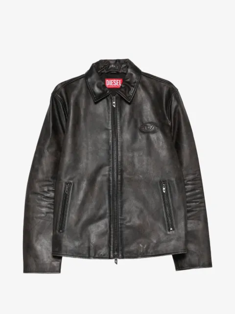 Diesel Oval D leather jacket