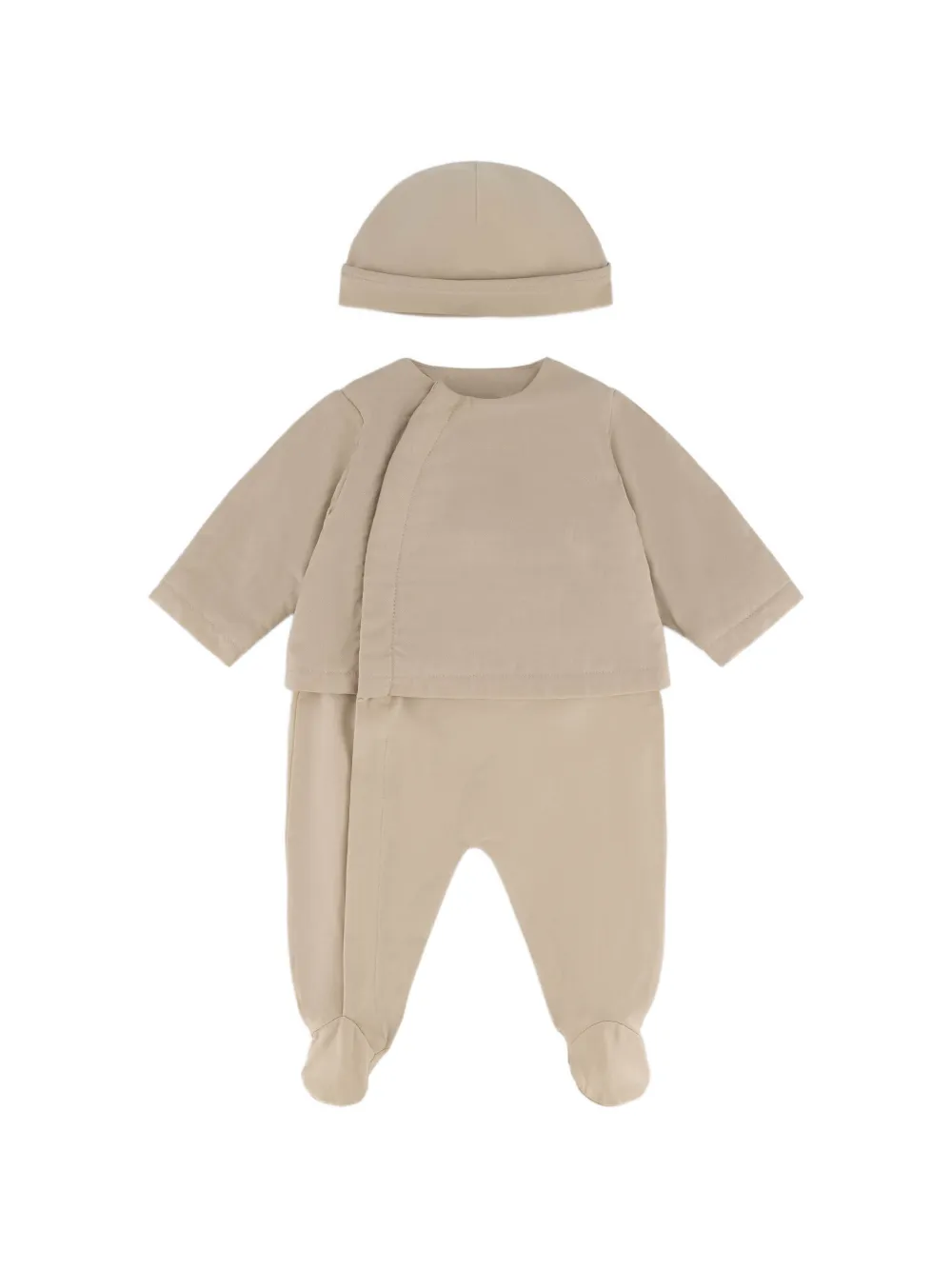 Fendi Kids FF logo-embossed babywear set - Toni neutri