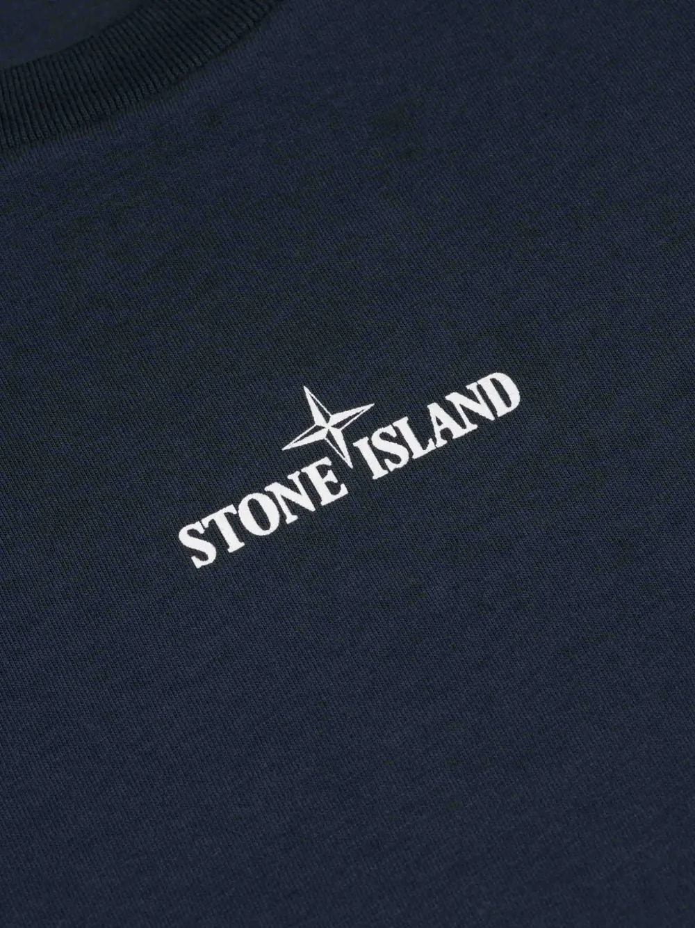 Stone Island Junior logo-print T-shirt Blauw