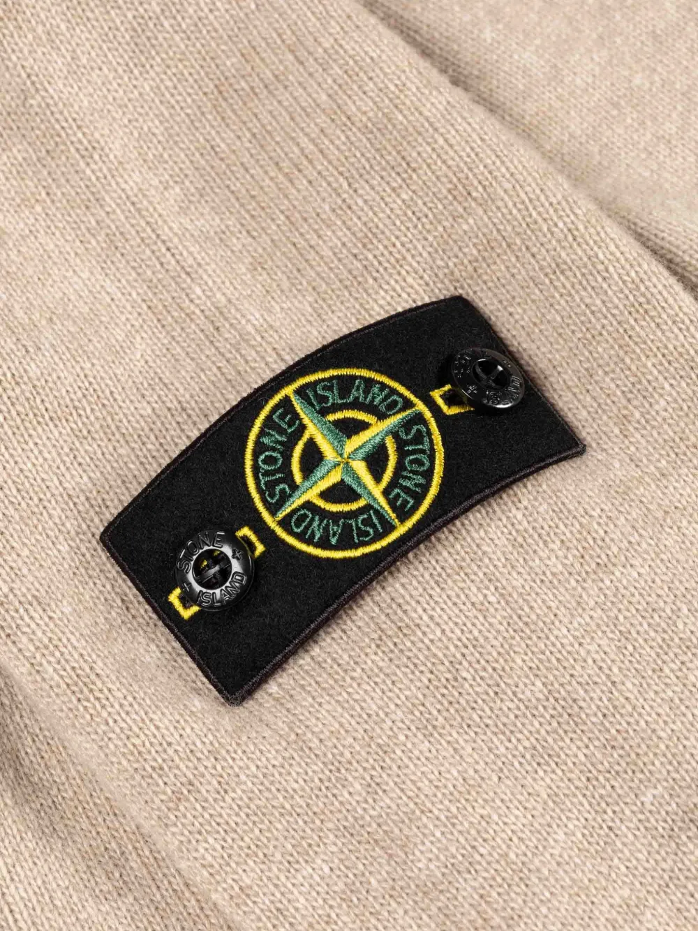 Stone Island Junior Trui met logopatch Beige
