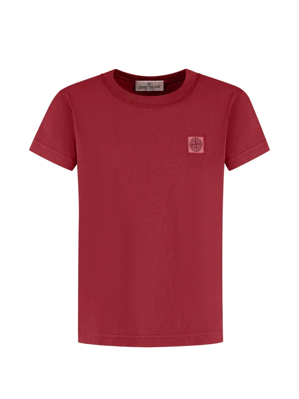 Stone Island Junior compass logo-patch T-shirt - Rosso