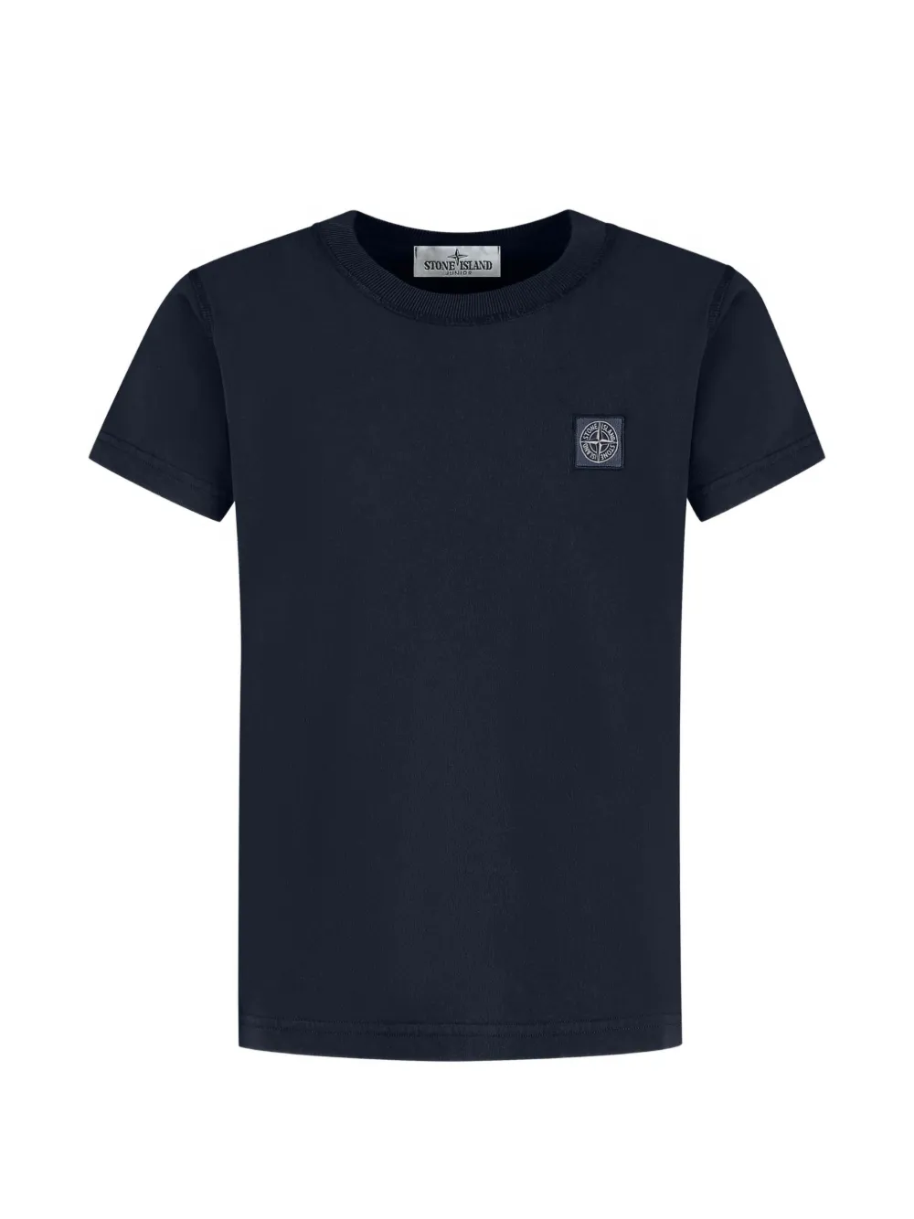 Stone Island Junior logo-patch T-shirt Blauw
