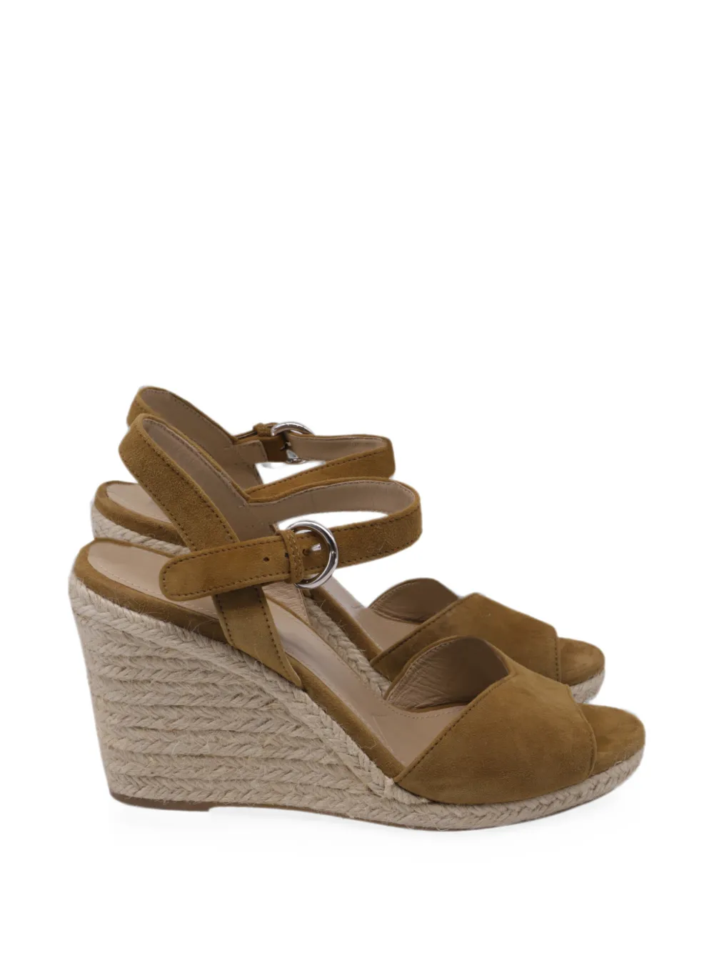 Pre-owned Prada 2010s Wedge Espadrille Sandals In Brown