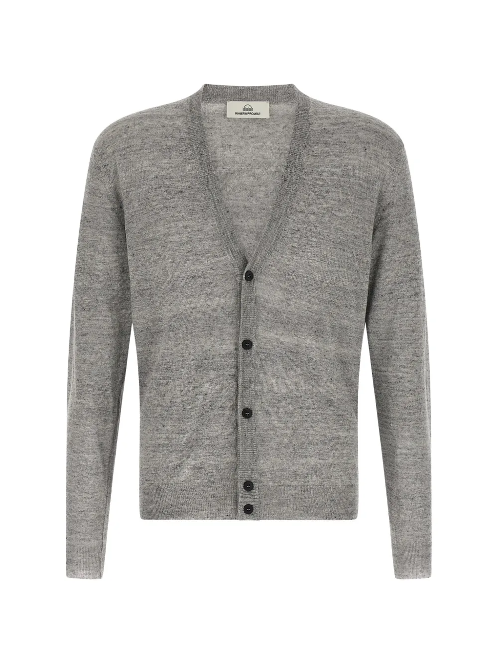 Riviera melange-effect V-neck cardigan - Grau